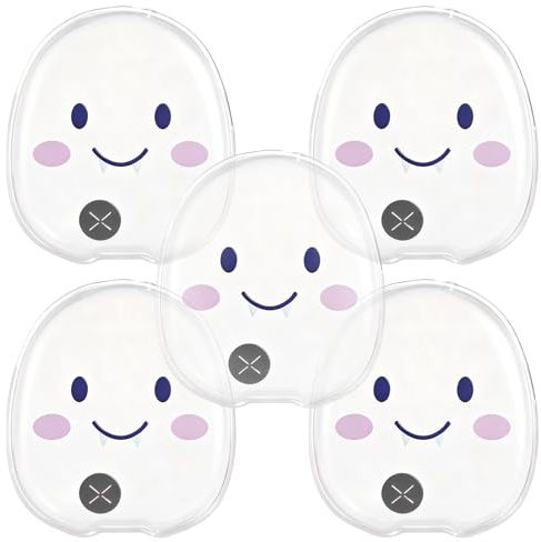 5 Pcs Reusable Snap Heat Packs, Click Pouch Gel Hand Warmers - Cute, Long Lasting Warmth for Camping, Outdoor Use