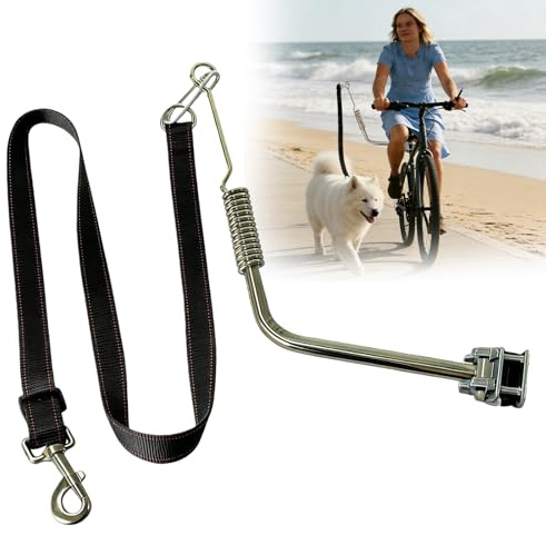 Hundeleine Für Fahrrad, Fahrradleine Für Hunde, Hunde-Fahrrad-Trainer-Leine, Freihändiges Hundefahrrad, Fahrrads Hundeleine Für Joggen, Training, Radfahren Und Outdoor (Schwarz)