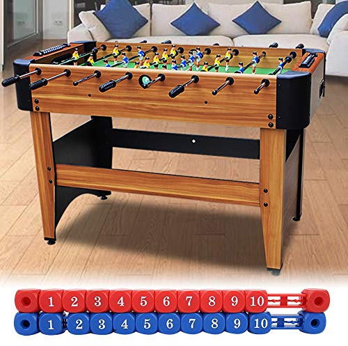 TOPINCN Mini-Multifunktions-Tischfußball-Tischfußballspiel, Billard-Punkteeinheit, Anzeigetafel, Verschleißfest, Ideal für Fußball, Billard, Rot + Blau, 2 Stück für Tischfußballspieler