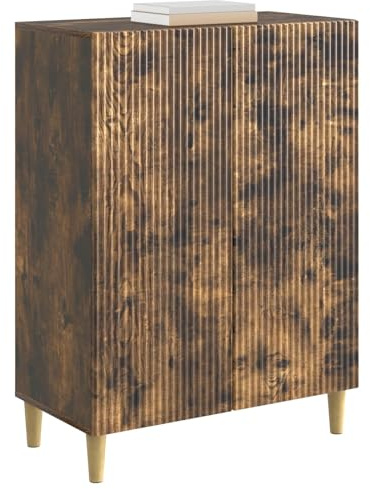 vidaXL Sideboard Geräucherte Eiche 66 x 34,5 x 90 cm Holzwerkstoff, Wohzimmer Lagerung, Vintage Sideboard, rechteckiges Möbel, schicker Schrank für Dein Zuhause