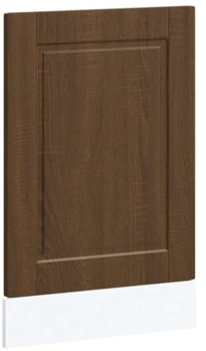 Mhdvray Pannello per lavastoviglie Porto, larghezza 45 cm, pannello frontale per lavastoviglie da incasso, effetto rovere marrone, materiale in legno, 45 x 1,5 x 57 cm