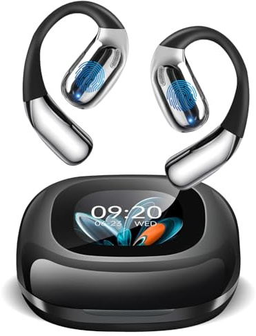 Auriculares Traductor en Tiempo Real con IA, Traductor Instantáneo de Voz 164 Idiomas, Auriculares Traductores Inalámbricos Abiertos Pantalla Táctil LED,con para Viajes/Reunirse/Aprendizaje/Negocios