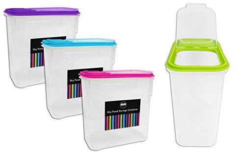 Royle Dry Food Storage Container Purple Great For Cereal and Food Storage 2L Capacity (PACK of 4)