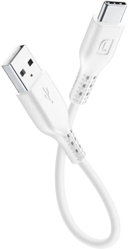 Vivanco 38567 0.15 m USB auf USB C Stecker männlich weiß – USB-Kabel (0,15 m, USB A, USB C, 2.0/3.0 (3.1 Gen 1), männlich/männlich, weiß)