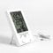 JZK TA298 Digital LCD indoor and outdoor temperature hygrometer temperature & humidity monitor meter gauge for home or office, white