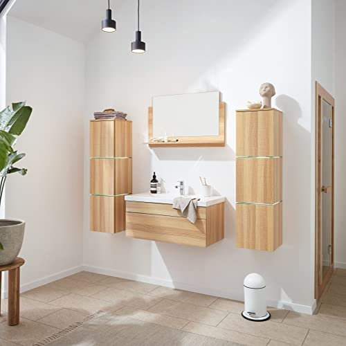 Home Deluxe - Badmöbel-Set - WANGEROOGE Big Holz - X-Large - inkl. Waschbecken und komplettem Zubehör - Breite Waschbecken: ca. 80 cm I Badezimmermöbel Waschtisch Badmöbelset