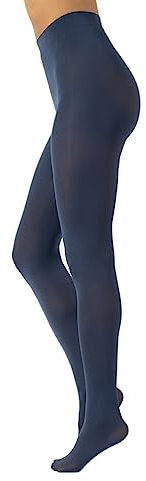 CALZITALY Collants Opaque en Douce Microfibre de Couleur | S, M, L, XL, XXL, 3XL, 4XL | 80 DEN | Fabriqué en Italie (XL, Bleu Jeans)