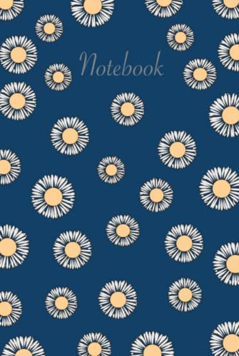 Daisy Notebook: Daisy print notebook, journal in blue (A5, college ruled 100 pages)