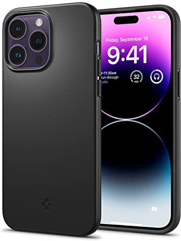 Spigen Thin Fit Hülle Kompatibel mit iPhone 14 Pro Max -Schwarz