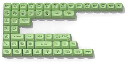 Drop The Lord of The Rings MT3 Elvish Keycap Set, PBT Hi-Profile, Cherry MX Style Keyboard Compatible with 60% Through TKL layouts, Full-Size, and Enthusiast Layouts (Elvish Extras Kit)
