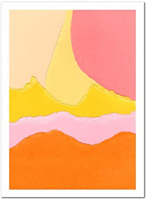 iYoucase Nordic Modern Posters And Prints Pink Yellow Orange Textur Color Block Wall Gemälde Canvas Painting Abstract Living Room Home Deko 50x70cm Unframed