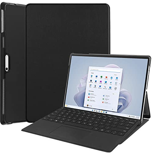 YBROY Cover per Microsoft Surface PRO 9 Tablet, con Auto Sveglia/Sonno, Funzione Stand, Chiusura Magnetica, Ultra Sottile Case Custodia per Microsoft Surface PRO 9.(Nero)