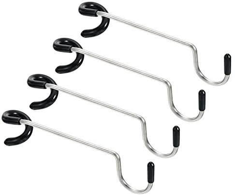 PATIKIL Camping Lantern Hook Hanger, 4 Pack Camping Equipment Non-Slip Tent Lamp Hooks Pole Hanger for Outdoor Hiking, Black