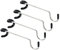 PATIKIL Camping Lantern Hook Hanger, 4 Pack Camping Equipment Non-Slip Tent Lamp Hooks Pole Hanger for Outdoor Hiking, Black