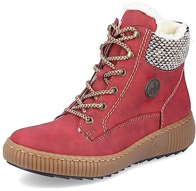 Rieker Damen Ankle Boots Z6620, Frauen Stiefeletten, lose Einlage,halbstiefel,Kurzstiefel,uebergangsschuhe,uebergangsstiefel,rot (33),41 EU / 7.5 UK