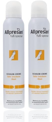 Allpresan Fuß spezial Nr. 3 Schaum-Creme - Fußcreme für sehr trockene Haut - Zur täglichen Fußpflege sehr trockener Füße 200 ml (2)