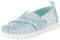 TOMS Youth Girl's Classic Alpargata Espadrille Loafer Flat, Light Mint Cosmic Glitter, 13 UK