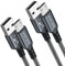 Cable Micro USB 2M 2Pack,3A Carga Rápida Nylon Movil Android Cargador Compatible con Samsung S7/S6/S5/J7, Sony,Xiaomi,Huawei, HTC, Motorola,LG,PS4, Kindle