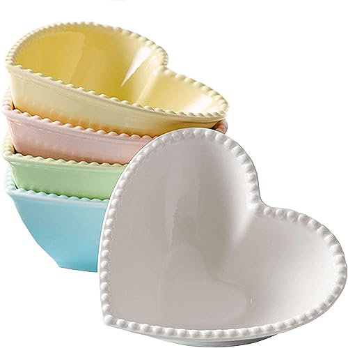 Suppenteller, Speiseteller, Suppenbecher, herzförmiges Auflaufförmchen-Set, 180 ml, Creme Brulee Auflaufförmchen, Auflaufform, ofenfestes Geschirr, Auflaufförmchen for Auflaufförmchen, Auflaufförmchen
