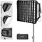 NEEWER verbesserter Softbox Diffusor für NL660 RGB660 PRO II LED Video Lichtpaneel, 12,6 x 11,6, faltbar mit Gitter/Tasche/Verdunkelungshaube, schnelle Einrichtung für weiches Licht, NS4S
