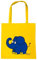Logoshirt® Die Sendung mit der Maus I Elefant I Happy I Baumwolltasche I gelb I Lizenziertes Originaldesign