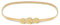 Heveer Cintura Sottile in Metallo da Donna Cintura Elastica Sottile Moda Vestito Accessori per Abiti Color Oro (Fibbia a Forma di Rosa)