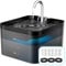 PawPoll Katzenbrunnen, 2,2L Trinkbrunnen für Katze, Super Leiser, Leicht zu Reinigen, Wasserbrunnen für Katzen mit LED und Aktivkohlefilter, Zwei Wasserfluss-Designs, 6 Filter + 3 Schaumstofffilter
