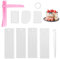 9 Stück Cake Scraper Set, Kuchenschaber, Plastik Buttercreme Spachtel, Fondant Kuchen GläTten Werkzeug, Torte Einstreichen Werkzeug, mit 3 KuchengläTter-Schaber für Torten Unterschiedlicher Formen