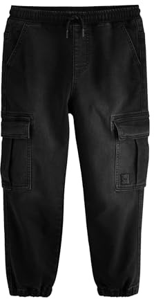 NEXT Jungen Jeans mit Cargotaschen Schwarz Numeric_176