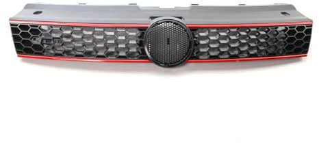 Front Kühlergrille Für Polo 6R Für GTI Style 2009-2014 2013 Auto Vorderen Stoßfänger Kühlergrill Mesh Center Racing Grills Honeycomb Mesh Frontgrill