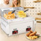 Freidora de gas, 20 l, freidora comercial de doble tanque, freidora de acero inoxidable de alta capacidad, máquina de asar de gas profesional con cesta para patatas fritas para restaurante, cocina