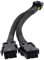 YiQinzcxg GPU 8Pin Graphics Grafikkarte GPU Double 6 Pin Weibendem Bis 8 Pin Männlicher Splitter Power Sleeved Kabel 8 Pin GPU Anschluss GPU Stromanschluss