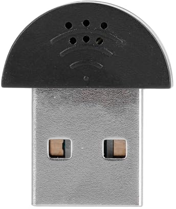 Ausla Microfono Super Mini USB 2.0, Microfono Onnidirezionale di Cancellazione del Rumore con Plug, Ideale per i Giochi per PC Mac e la Registrazione (BLACK)