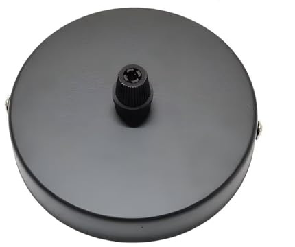 AstrizLamp Schwarz Deckenbaldachi 15cm Rund 1 Loch Baldachin Lampen Eisen Kabelabdeckung Deckenrosette Dekoration Deckendose Hängeleuchte-Lampenbaldachin Kit Alle Lampen Geeignet