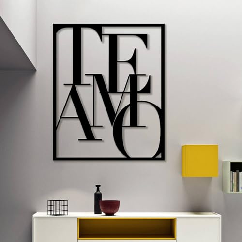 Metall-Wandkunst, Wanddekoration „Te Amo“ (Ich Liebe Dich), Schild für das spanische Schlafzimmer, Dekoration über dem Bett, spanische Dekoration, Sch