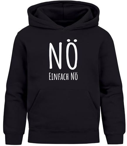 MoonWorks® Kinder Hoodie Statement Hoodie Nö. Einfach Nö Mädchen Motiv Spruch lustig Mädchengeschenke