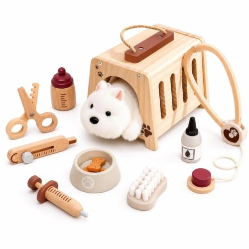 Gitohoni Kinderarzt Spielzeug Rucksack Set Arztkoffer Spielset Untersuchungskoffer Doktorkoffer mit Kompaktem Rucksack Deckel Tragehenkel Und Vielseitigem