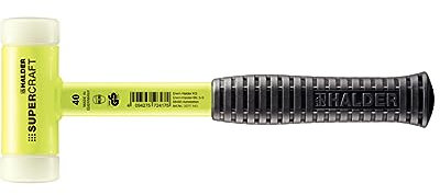 Supercraft Schonhammer, mit bruchsicherem Stahlrohrstiel, gelb-fluoreszierend beschichtet und ergonomisch geformtem, rutschsicherem Griff | D=40 mm | 3377.140