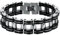 OIDEA Herren Armband Fahrradkette Biker: Motorrad Armkette Handgelenk Geschenk für Männer Geburtstag Neujahr Silber Schwarz, Massiv 18.6cm Breit, aus hochwetigem 316L Edelstahl, Cool und modern