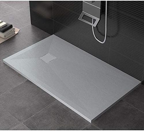 Receveur de douche 90 x 140 cm en pierre Maier Aura gris clair