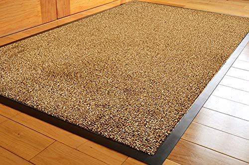 TrendMakers Barrier Mats | Dirt Stopper Mats | Super Absorbent Dirt Trappers Mat | Indoor/Outdoor Mats | BEIGE Cotton Pile - 60 x 90cm | COTTON PILE