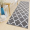 TAPISO Luxury Läufer Teppich Flur Korridor Kurzflor Brücke Modern Grau Weiss Geometrisch Marokkanisch Gitter Muster ÖKOTEX 70 x 200 cm