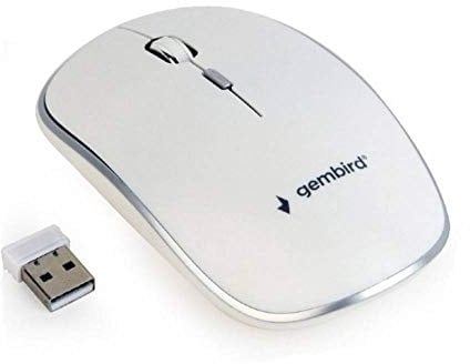Mouse USB Optical WRL/White MUSW-4B-01-W Gembird Einfarbig