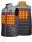 PROSmart Heated Gilet for Men Lightweight Heated Vest with Rechargeable Battery Pack (Gray+Dark Blue, L)