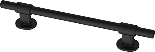 Franklin Brass 5 Pack Matte Black Cabinet Handles Adjustable Drawer Pulls for Kitchen Cabinet Knobs Dressers and Cupboards Fits 1-3/8 to 6-5/16 inch (35–160mm) Hole Center | Adjusta-Pull™