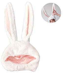 Mirrwin Serre-tête oreilles de lapin de Pâques Oreilles de Lapin Bandeau Intéressant Lapin Chapeau Capuchon en Oreilles de Lapin Aimant Cap Pincez The Paw Oreilles Peluche Funny Jouet Cadeau