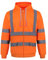 Yukirtiq Herren Warnschutz Sweatshirt Sicherheitsjacke Kapuzen Reflektierend Jacke Warnjacke Langarm Kapuzenpullover Arbeitsjacke Warnschutzjacke, Orange, L