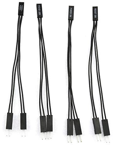 E-outstanding 4 x 2 Pin Light Emitting Diode Splitter for PC Motherboard and Hard Drive