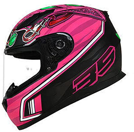 Integralhelm Motorradhelm Sturzhelm Rollerhelm Herren Damen Flip-Up Klapphelm Full-Face Motorcycle Scooter Helmet Jet Helm Modular-Helm Atmungsaktiver Mopedhelm ECE-Zertifizierung,Rosa,L