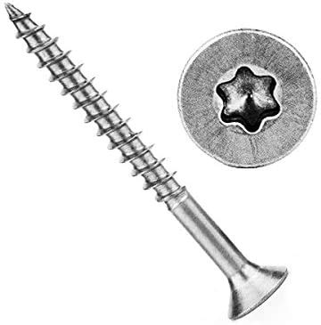 Profica® Spanplattenschrauben Edelstahl 4x35 mm 200 Stück (TX20) - Edelstahlschrauben mit Senkkopf, Teilgewinde, ETA Zulassung - Rostfrei
